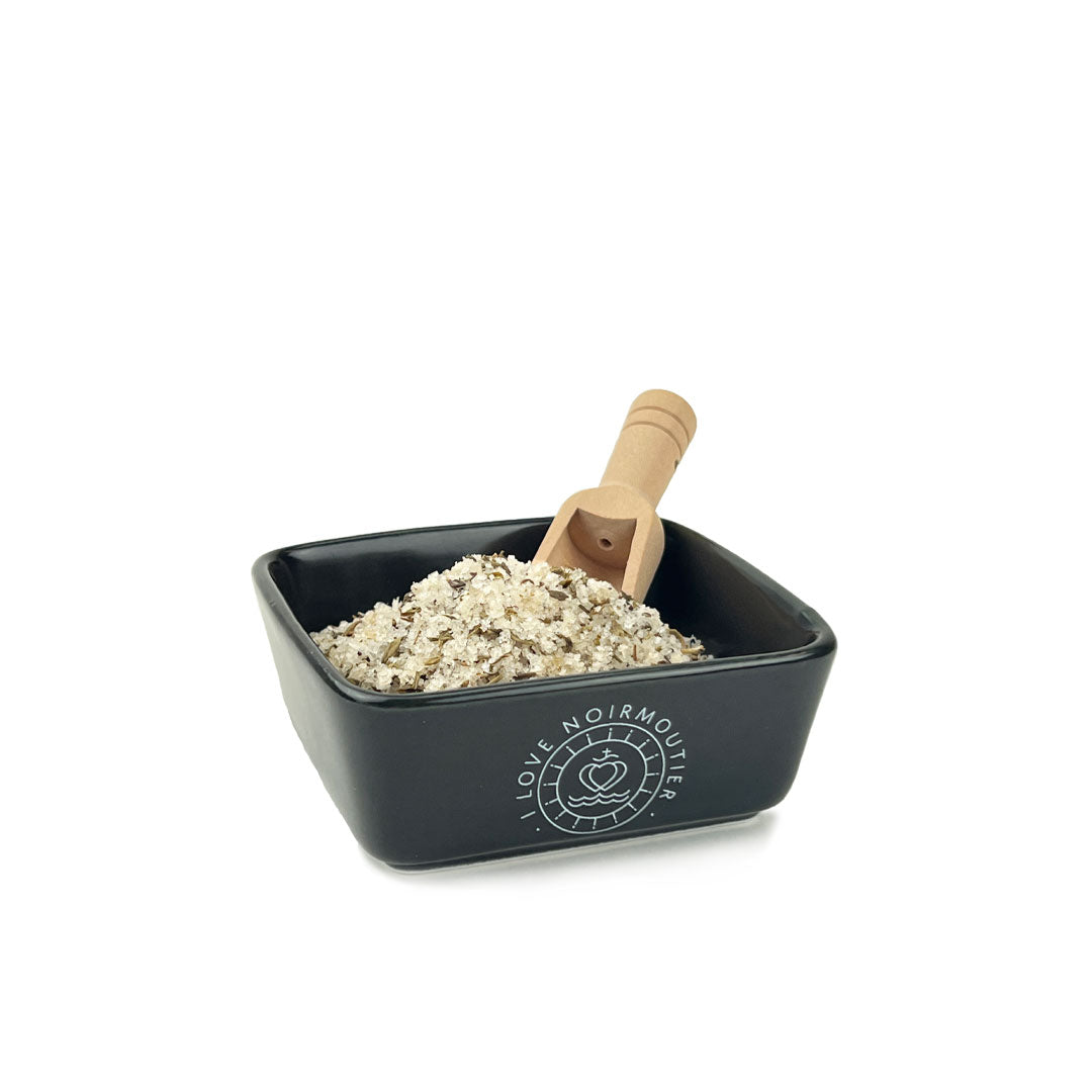 Salzschale mit Löffel "Petite salière", schwarz, für Tischsalz