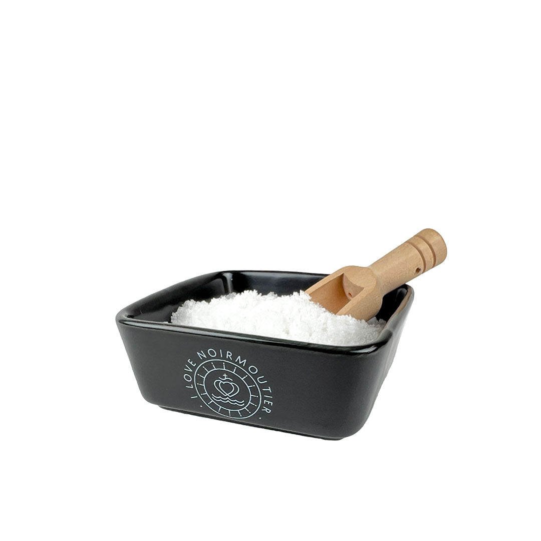 Salzschale mit Löffel "Petite salière", schwarz, für Tischsalz