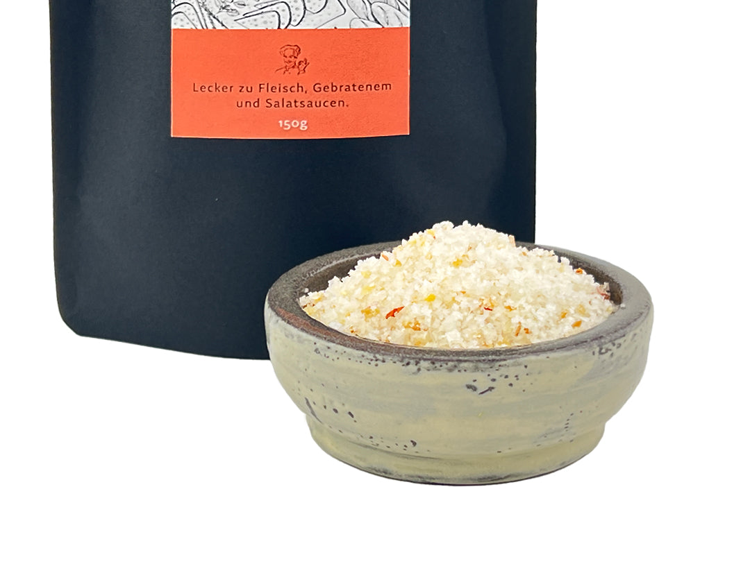 Fleur de Sel Noirmoutier Kräutersalz Meersalz Gewürzsalz Schalotten Schalottensalz Salz mit Zwiebeln